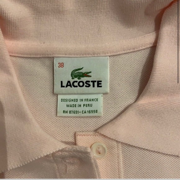 Pastel pink Lacoste polo perfect condition XS/S - Picture 2 of 2